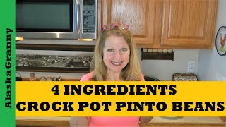 Easy Crock Pot Pinto Beans 2 Ways To Serve Spicy Pinto Beans4 Ingredient Pinto Beans [upl. by Arther878]