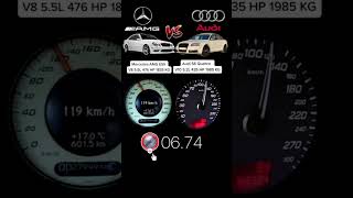 Audi S6 V10 Quattro 435 HP vs Mercedes AMG E 55 V8 476 HP acceleration [upl. by Acemaj]