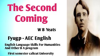 The Second Coming by W B Yeats Poem Analysis In Malayalam Fyugp AEC English for Humanities [upl. by Adlig]