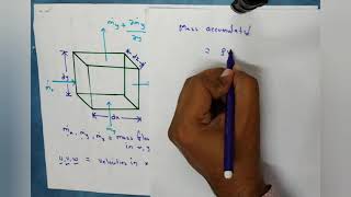 Continuity Equation in three dimensional Cartesian coordinate system in Hindi [upl. by Ordep]