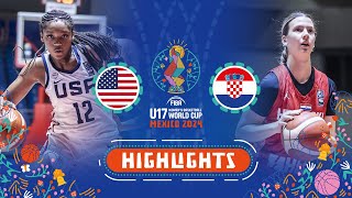 USA 🇺🇸 vs Croatia 🇭🇷  Extended Highlights  FIBA U17 Womens Basketball World Cup 2024 [upl. by Darcey]