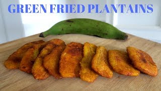 HOW TO FRY GREEN PLANTAINS  THE BEST AND SIMPLEST WAY  JAMAICAN STYLE [upl. by Drabeck462]