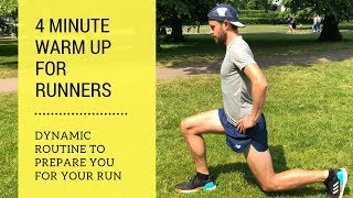 Runners Warm Up Routine  Quick and Easy  4 minutes  Dynamic Stretches for Runners [upl. by Assek]