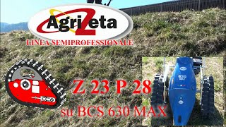 Cingoli Z23 P28 con nastro in gomma su motofalciatrice BCS 630 MAX [upl. by Anilejna167]