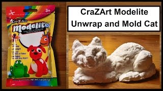 CraZArt Modelite Air Hardening Modeling Material Unwrap and Mold Cat [upl. by Kania]