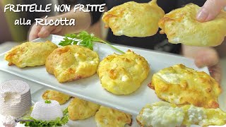 FRITTELLE NON FRITTE alla RICOTTA ricetta facile leggera ed economica [upl. by Odnamra]