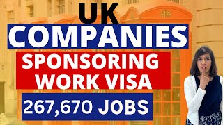 List Of UK Companies Sponsoring Work Visa How many visas UK companies issued in 2024 UK Work Visa [upl. by Appilihp]