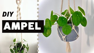 DIY  Ampel Gör enkel ampel av makramé [upl. by Lodhia860]