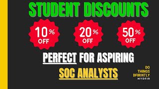 Student Discounts for Cybersecurity SOC Analyst Training [upl. by Selimah965]