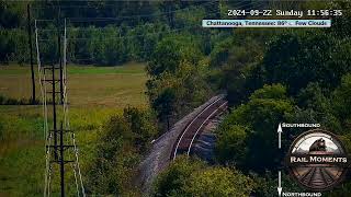 Live Chattanooga Railcam on WampA Subdivision  CSX line in bird sanctuary by Mile Post 1228 in TN [upl. by Swart]