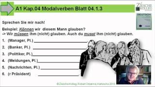 Deutsch Gram zum Nachsprechen A1 Kap 04 Blatt 0413 [upl. by Nnylram30]