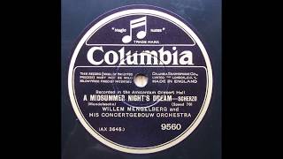 Willem Mengelberg  Mendelssohn  A Midsummer Nights Dream  Scherzo 1928 [upl. by Diamond]