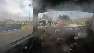 Onboard 459 Blake Platts Unlimited Old Skool Bangers at Skegness Raceway Heat 2 [upl. by Granny229]