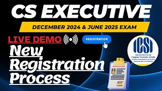 CS Executive Registration Process December 2024  CS Executive Registration process June 2025 [upl. by Amadis]