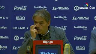 Rueda de prensa de Natxo González tras el AD Alcorcón vs Real Zaragoza 11 [upl. by Nashoma]