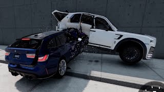 RollsRoyce Cullinan vs BMWTouring 💥 200 kmh 💥 BeamNGdrive CRASH test [upl. by Nwahsed]