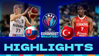 Slovakia v Türkiye  Full Game Highlights  FIBA EuroBasketWomen 2025 Qualifiers [upl. by Dlawso]