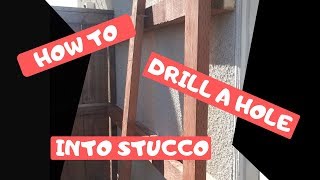 HOW TO DRILL INTO STUCCO WALL AND INSTALL WALL MOUNT [upl. by Regine]