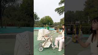 Part 256 High view Baby stroller suitable for babies aged 05 years old Baby stroller [upl. by Neeruan976]