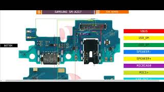 Samsung a21s A217 sub board Borneo schematic diagram ways [upl. by Hsina478]