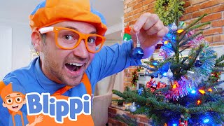 Blippi Decorates the Christmas Tree  Blippi Christmas Special  Christmas Videos for Kids [upl. by Ahsinik]