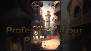 PROFESSIONS OF OUR PROPHETS ❤😇ytshortsislamicknowledge [upl. by Etnuaed]