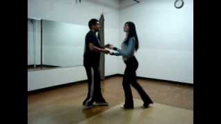 Salsa Basic Step  Salsa On2 by Sheena amp Cesar [upl. by Hiamerej512]