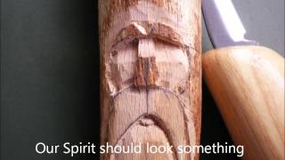 Carving a simple wood spirit [upl. by Daukas]