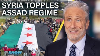 Jon Stewart on Assad Regime’s End in Syria amp Trump’s PrePresidential Europe Visit [upl. by Shandra]