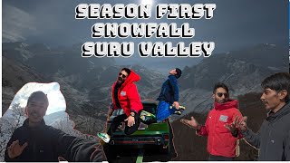 Enjoying SEASON First snowfall at Suru valley Snowfall  Hashtag Ladakh november [upl. by Niwrek]