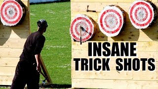 Worlds Best Knife Throwing Trick Shots Compilation 2017  Dude Perfect Audition [upl. by Bast]