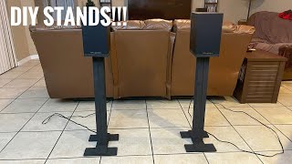 How to Build Speaker Stands Simple and Easy DIY Bookshelf Speaker Stands [upl. by Eahsel]