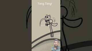 Teng teng 🤣🤣 4kmeme funny animation shorts [upl. by Atires]