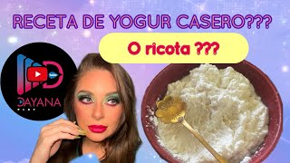 RECETA DE YOGUR O RICOTA ¿¿ [upl. by Modern217]