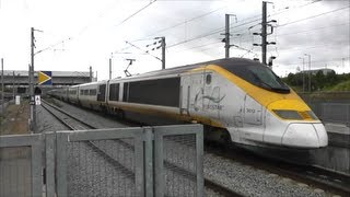 Trains at Ebbsfleet International  300713 [upl. by Astri]