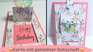 Das müsst ihr ausprobieren 🤩Karte mit geheimer Botschaft😍total einfach gebastelt aber mit WOWEffekt [upl. by Constancy]