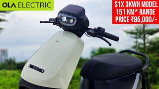 151 km IDC Range Price ₹85000 OLA S1X 3kWh First Ride Review [upl. by Yurik487]