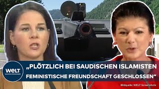 SAHRA WAGENKNECHT quotAuch Grüne kriegen Spenden von Rüstungsindustriequot – Politischer Aschermittwoch [upl. by Nnep]