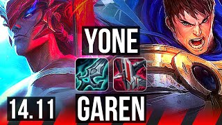 YONE vs GAREN TOP  65 winrate 812 Godlike  EUW Challenger  1411 [upl. by Knah687]