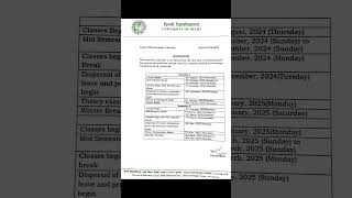 Delhi University announces academic calender for UG courses 2024 du academic calendar cuet arsd [upl. by Taggart]