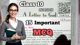 Class 10 english ch 1 quot A letter to God quot important MCQ for board exam 202425 mcq [upl. by Haleehs]