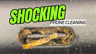 Satisfying phone cleaning Shocking truth of the things inside phones [upl. by Carrick]