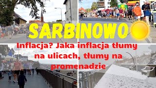 Sarbinowo Tłumy turystów na ulicach tłumy turystów na promenadzie❗Sarbinowo latem❗ Polacy się bawią [upl. by Rosco]