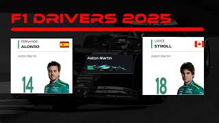 F1 rider line up 2025 update sofar [upl. by Assirahs699]