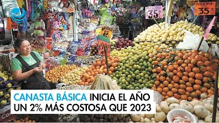 Canasta Básica Alimentaria inicia el año un 2 más costosa que 2023 [upl. by Ahsienod]