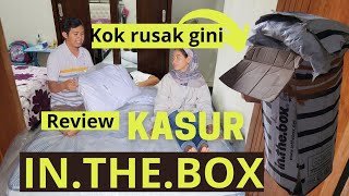 UNBOXING KASUR IN THE BOX 160X200  bungkusnya rusak parah [upl. by Stinky]