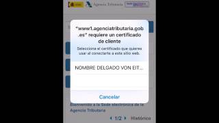 Instalar certificado digital de la FNMT en iPhone iPad o iPod touch y navegar por la AEAT [upl. by Suidaht]