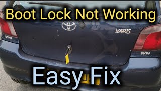 Toyota Yaris Boot Lock Fault  Fixed at Home for less than £18 [upl. by Albrecht]