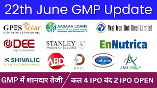 DEE Development IPO  Akme Fintrade IPO  GEM Enviro IPO  Stanley Lifestyles IPO  IPO GMP today [upl. by Annoerb]