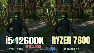 Ryzen 7600 vs i5 12600k OC in 2024 [upl. by Wendall]